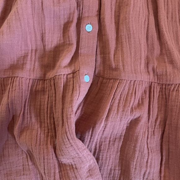 Rust Button-Down Dress - Picture 2 of 4